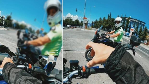 Trafik polisinin sözleri sosyal medyada gündem oldu... Motosikletli genç: O anda gözyaşlarımı tutamadım ve duygusallaştım