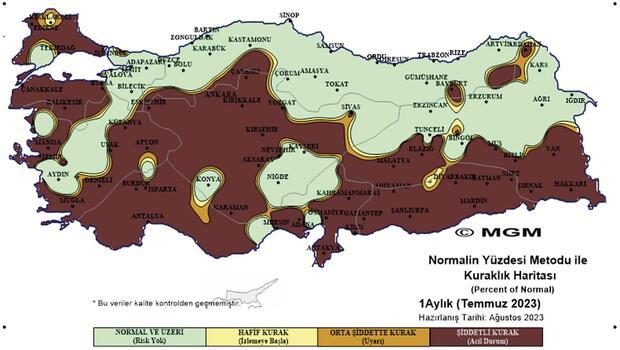 Kuraklığın haritası