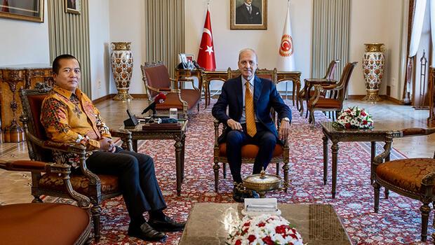 TBMM Başkanı Kurtulmuş, Endonezya'nın Ankara Büyükelçisi İkbal'i kabul etti