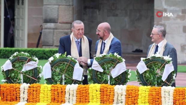 Erdoğan'dan Gandhi'nin anıt mezarına ziyaret