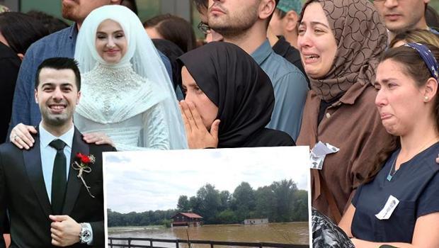 Kırklareli'nde sel felaketinde hayatını kaybeden doktor Selman Bağışlar ve eşine son veda