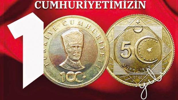 Cumhuriyet’in 100’üncü yılına özel 5 lira basıldı