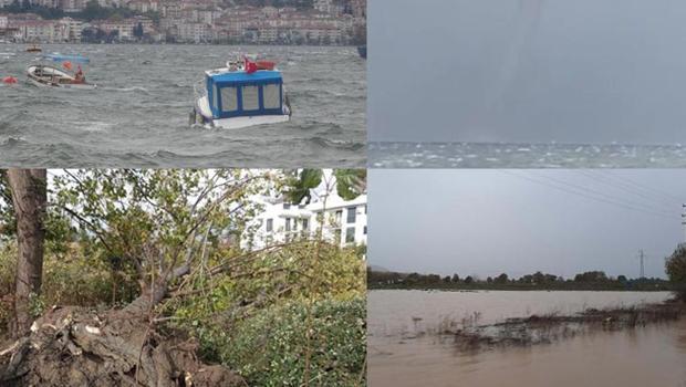 Meteoroloji uyarmıştı: Kuvvetli sağanak ve fırtına etkili oluyor! İzmir'de hortum, Çanakkale'de sağanak... Kocaeli'de 7 tekne battı