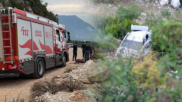 Eşiyle tartışan koca öfkeden deliye döndü, otomobili uçurumdan itti