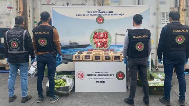  Mersin Limanı'nda 77 kilo kokain ele geçirildi