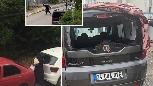 Pendik'te taşla araçlara saldırdı... 'Eskiden çöp konteynerlerini deviriyordu! Şimdi araçlara vurmaya başladı'