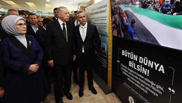 Cumhurbaşkanı Erdoğan'dan İsrail zulmünü anlatan sergiye ziyaret