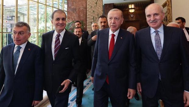 Cumhurbaşkanı Erdoğan, TBMM Başkanı Kurtulmuş'u ziyaret etti