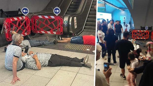 Metro istasyonunda 'merdiven' kazası! Ters yönde hareket etti, 9 kişi yaralandı