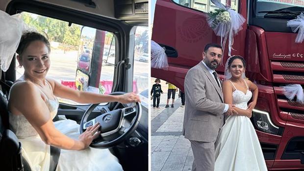 Gelin de damat da TIR şoförü... 'Ev tutmadık, balayı planımız yok'