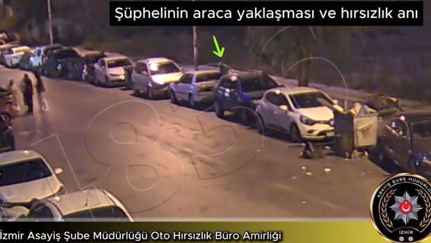 İzmir'de şaşkına çeviren hırsızlık! Çay kaşığı ile otomobilin kapısını açıp çaldı