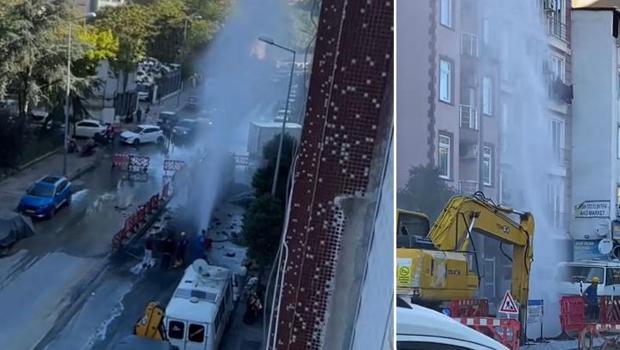 Kağıthane’de kepçe isale borusunu patlattı! 'Şaşırdık, panik olduk'