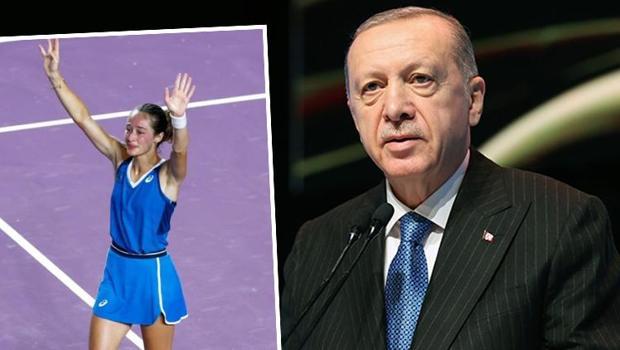 Cumhurbaşkanı Erdoğan'dan milli sporcu Zeynep Sönmez'e tebrik