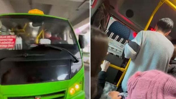 Sarıyer'de minibüste gergin anlar! 20 kişi ücret vermeyince şoför kapıları kapattı, kimseyi indirmedi