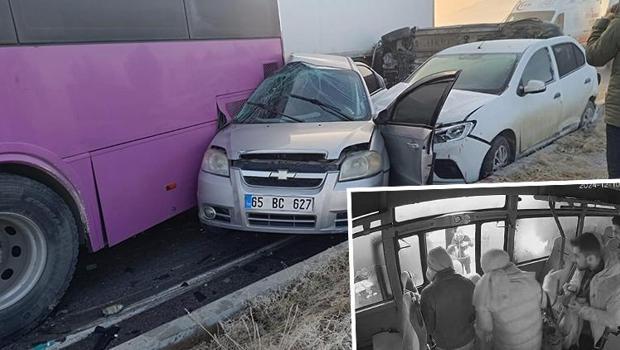 Van'da 35 aracın karıştığı kaza kamerada