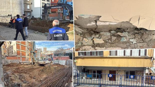 Kağıthane'de 3 katlı binada çatlaklar oluştu! Daireler boşaltıldı... 'Tehlikeli çalışmalar duvarları bu hale getirdi'