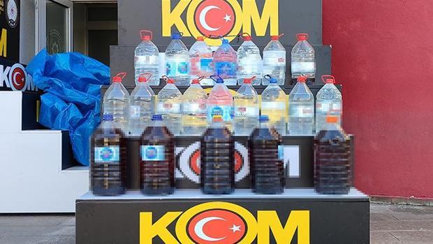 Adana'da 750 litre sahte içki ele geçirildi