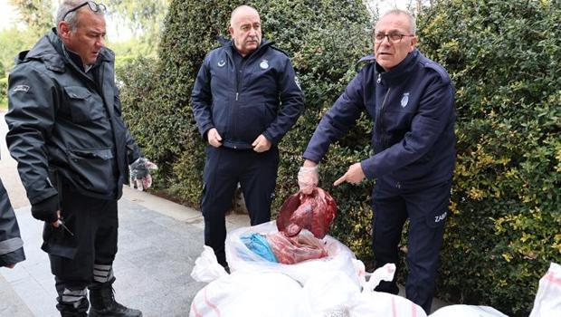 Antalya'da otobüs terminalinde çuvallarda taşınan 1,5 ton ciğer ele geçirildi