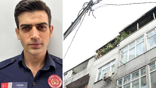 Esenler'de yangına müdahale sırasında yüksekten düşen itfaiye eri Furkan Sayın şehit oldu