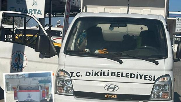 İzmir'de belediyeye ait çöp aracının plakası tepkilere neden oldu