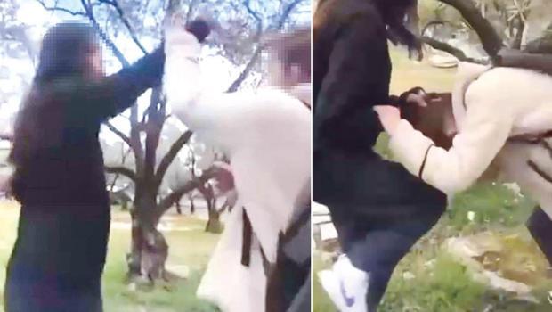 Akran değil zorba... Yumruk attı, diziyle yüzüne vurdu, yerde tekmeledi