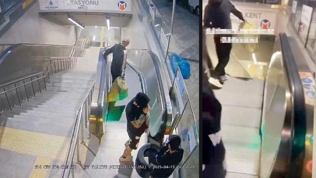 Çöpleri metroya attılar
