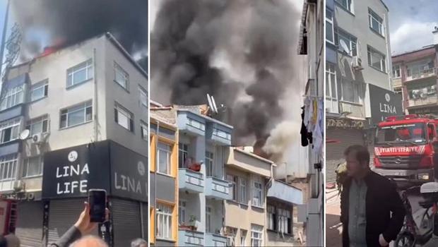 Bayrampaşa'da 5 katlı binada yangın