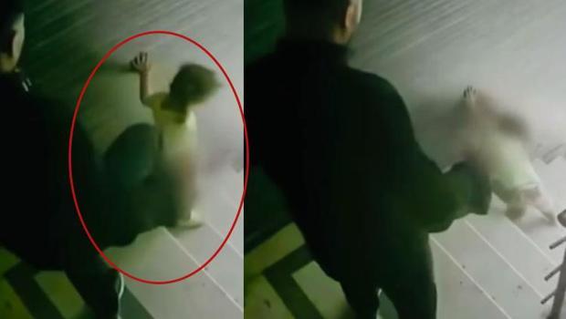 Babasının tekme attığı çocuk merdivenden yuvarlandı! Bakanlık harekete geçti