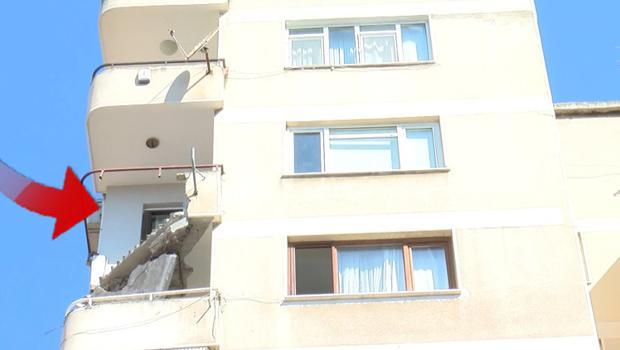 Faciadan dönüldü! Maltepe'de 9 katlı binada balkon çöktü