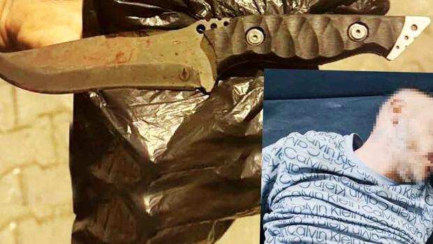 Kadına saldırdı polisi bıçakladı