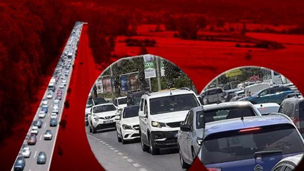 Tatilciler yola çıktı! Dönüş yoğunluğu başladı! 15 binden fazla araç şehri terk etti