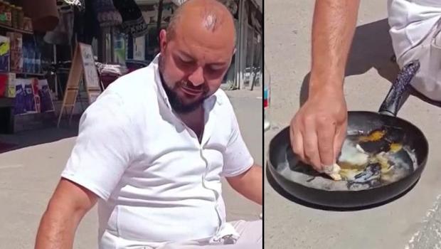 40 derece sıcaklığı fırsata çevirdi! Yarım saat bekledi... 'Can sıkıntısından böyle bir şey yaptık'