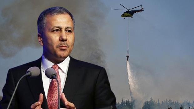 Bakan Yerlikaya orman yangınlarında 13 ilde 407 konutun hasarlı olduğunu açıkladı