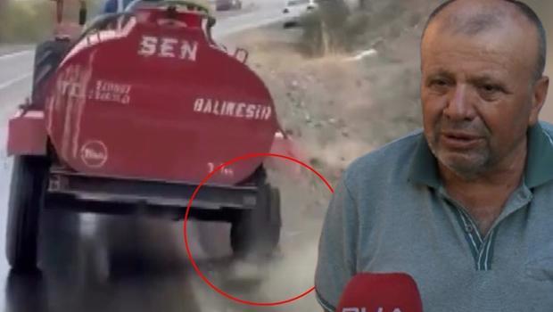 Bursa'da patlak lastiğiyle yangına su taşımıştı! Çiftçiye anlamlı hediye 'Köyümün adına alıyorum'
