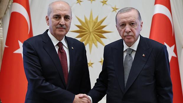 Cumhurbaşkanı Erdoğan, TBMM Başkanı Kurtulmuş'u kabul etti