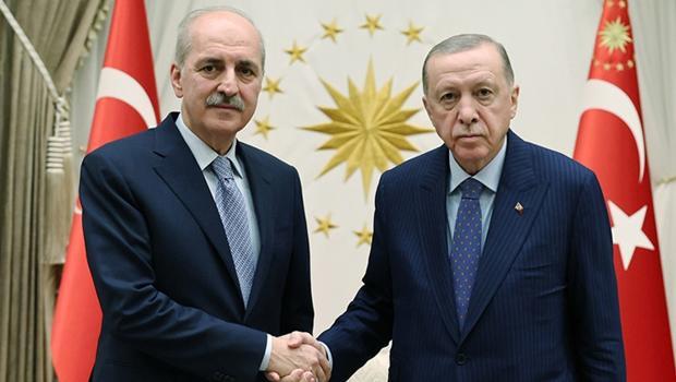 Cumhurbaşkanı Erdoğan, TBMM Başkanı Kurtulmuş'u kabul etti