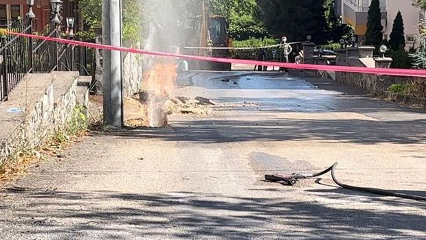 Kazı sırasında doğal gaz hattı borusunda patlama: 3 işçi yaralı