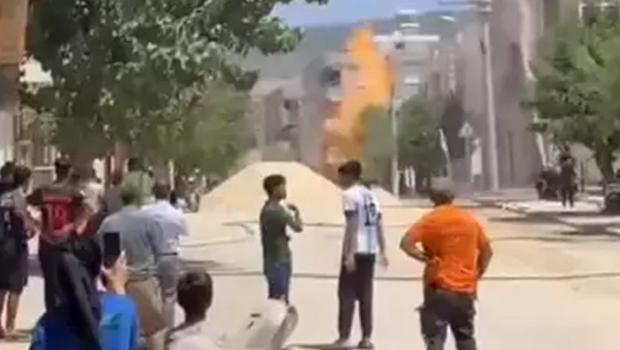 Kilis'te doğalgaz borusu patladı! Mahalleli büyük panik yaşadı