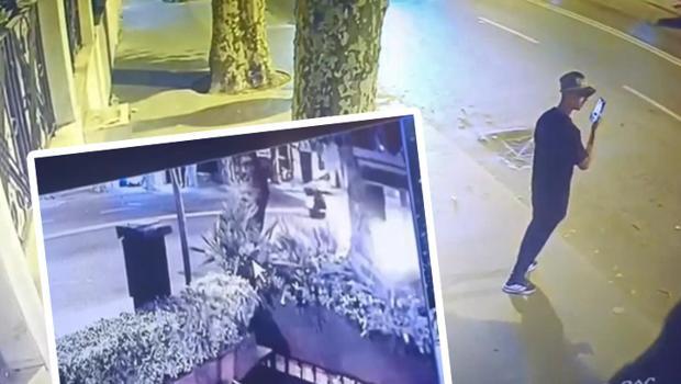 Önce telefonla restoranı kayda aldı sonra iki kez molotof attı