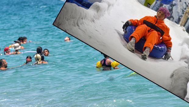 Onlar eksi 2 dereceyi yaşıyor! 'Dışarıda lavın içindeymişiz gibi ama burada hava çok serin'