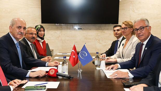 TBMM Başkanı Kurtulmuş, AKPM Başkanı Rousopoulos ile görüştü
