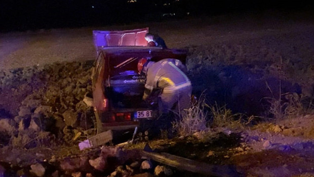 Bursa'da tartıştığı damadının otomobiliyle kaçarken tarlaya uçtu
