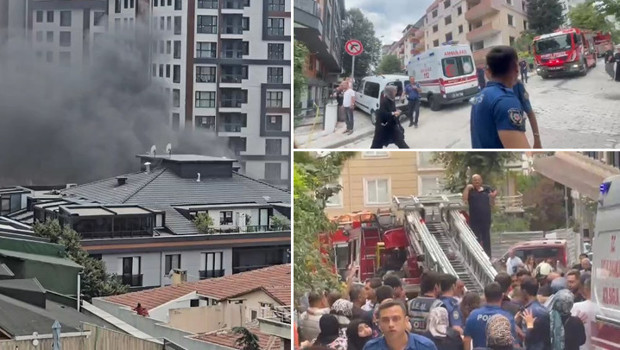 Küçükçekmece'de 5 katlı binada yangın! 1 kişi hayatını kaybetti