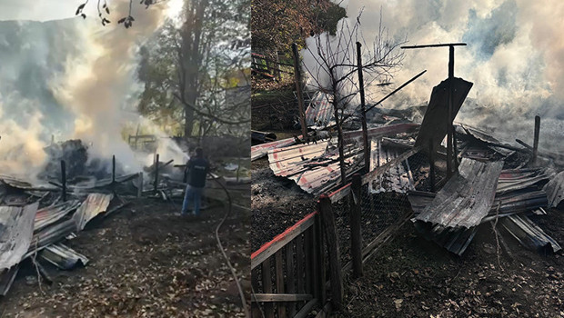 2 katlı ahşap ev yandı! Aynı aileden 5 kişi tedaviye alındı