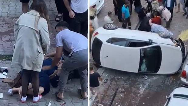 İstanbul'da aracın freni tutmadı, ortalık savaş alanına döndü