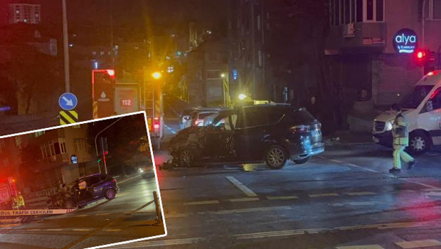 Otobüs ile otomobil kafa kafaya çarptı: 3 yaralı