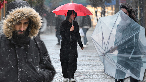 Meteoroloji'den kuvvetli sağanak ve fırtına uyarısı: Hava sıcaklığı sert düşüyor | Kar yağışı başladı: Birçok kent yoğun kara teslim oldu