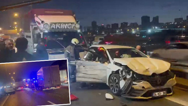 TEM Otoyolu'nda zincirleme kaza: Trafik yoğunluğu oluştu