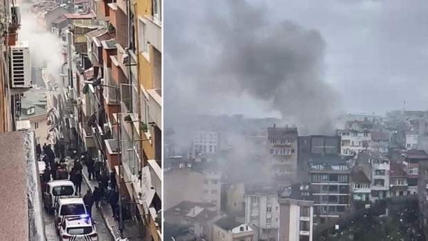 Kağıthane'de 4 katlı binada yangın paniği! Gözyaşlarına boğuldu