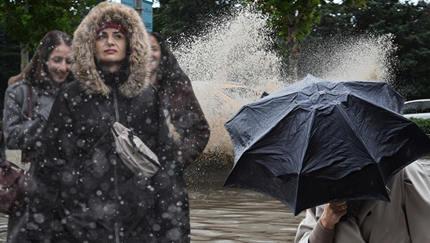 Kuvvetli kar ve sağanak geliyor! Meteoroloji saat verdi: Kar, yağış ve fırtına uyarısı! 23 il için 'sarı' alarm